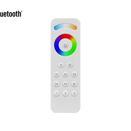 Bluetooth RGBCW (RGB + CCT + DIM) LED Remote Front View