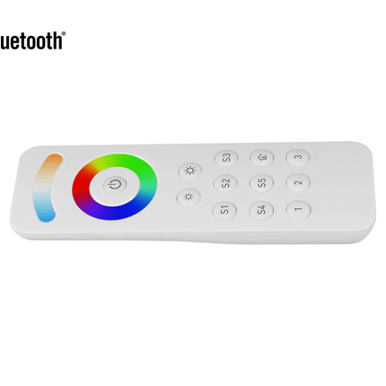 Bluetooth RGBCW (RGB + CCT + DIM) LED Remote Horizontal View