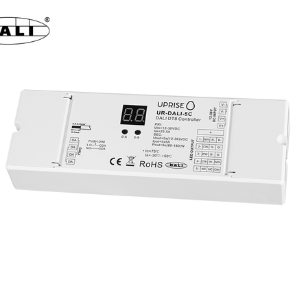 DALI 5CH LED DT8 Dimmer For RGBCW (12V-36V) Diagonal Overview 2