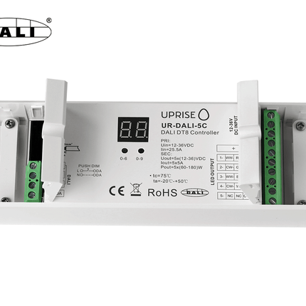 DALI 5CH LED DT8 Dimmer For RGBCW (12V-36V) Open Frame View