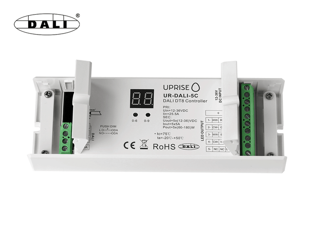 DALI 5CH LED DT8 Dimmer For RGBCW (12V-36V) Open Frame View