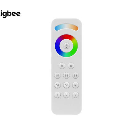 ZigBee RGBCW (RGB + CCT + DIM) LED Remote Front View