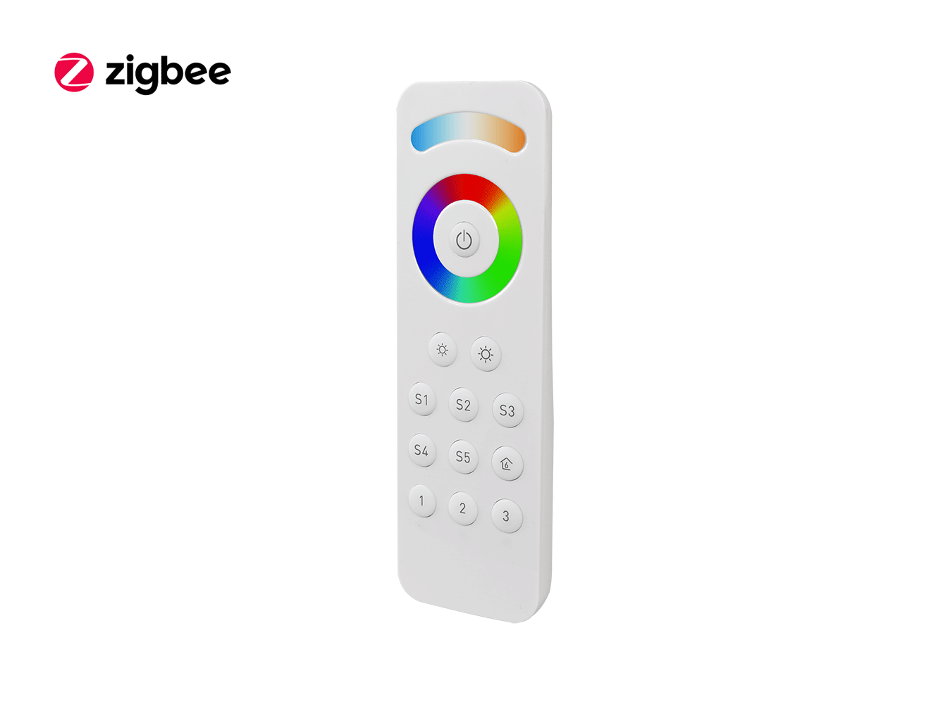 ZigBee RGBCW (RGB + CCT + DIM) LED Remote Front View 2