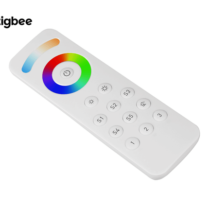 ZigBee RGBCW (RGB + CCT + DIM) LED Remote Diagonal