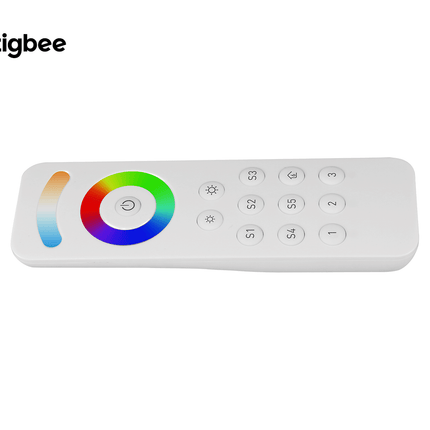ZigBee RGBCW (RGB + CCT + DIM) LED Remote Horizontal View