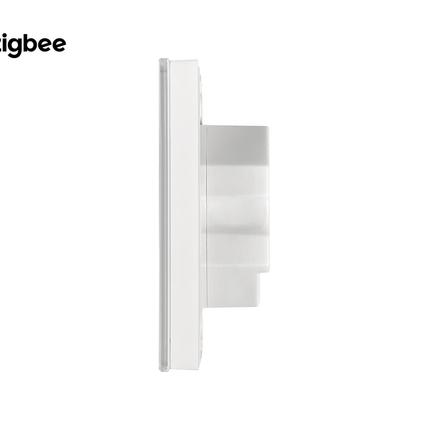 Zigbee Glass RGBW Touch Dimmer Wall Panel Side View