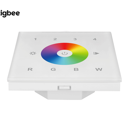 Zigbee Glass RGBW Touch Dimmer Wall Panel Bottom Up View