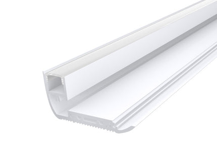 Stair Nosing Profile 65mm White Finish & Clear Cover (1M)