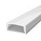 Wide Surface Mounted LED Channel 24mm 2M with a Semi Clear Diffuser Silver Finish
