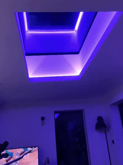 RGBW COB LED Strip Light Violet Within Residential Sky Light