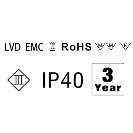 Silver undercabinet light certifications.
