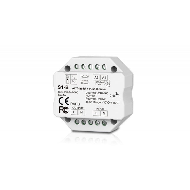 UPRISE LED TRIAC RF DIMMER MODULE AC PHASE-CUT (WHITE)