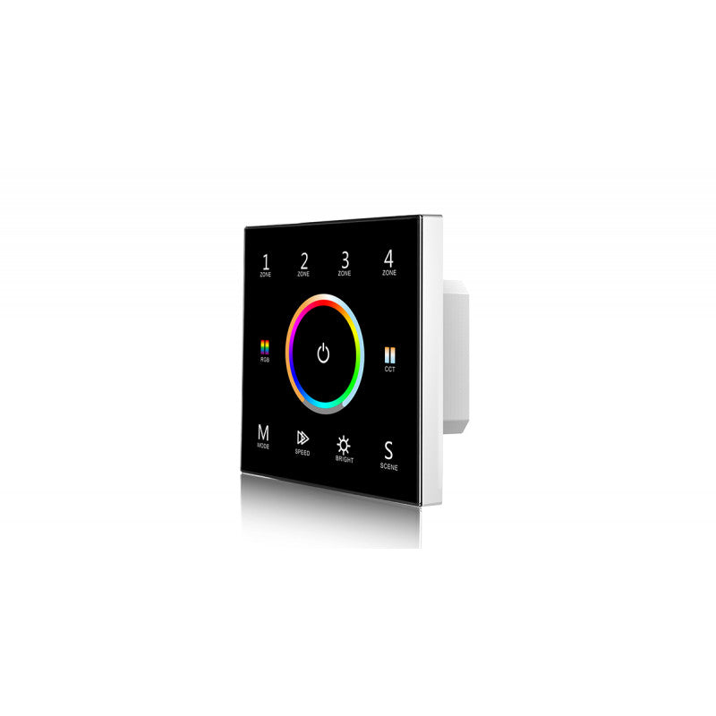 UPRISE LED RGB+CCT TOUCH WALL PANEL (BLACK) 4 ZONE