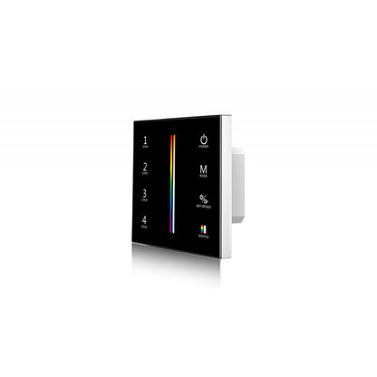 UPRISE LED RGB+CCT TOUCH WALL PANEL 4 ZONE (BLACK)