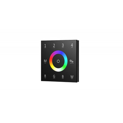 UPRISE LED RGB/RGBW TOUCH WALL PANEL 4 ZONE (BLACK) (ROUND DESIGN)