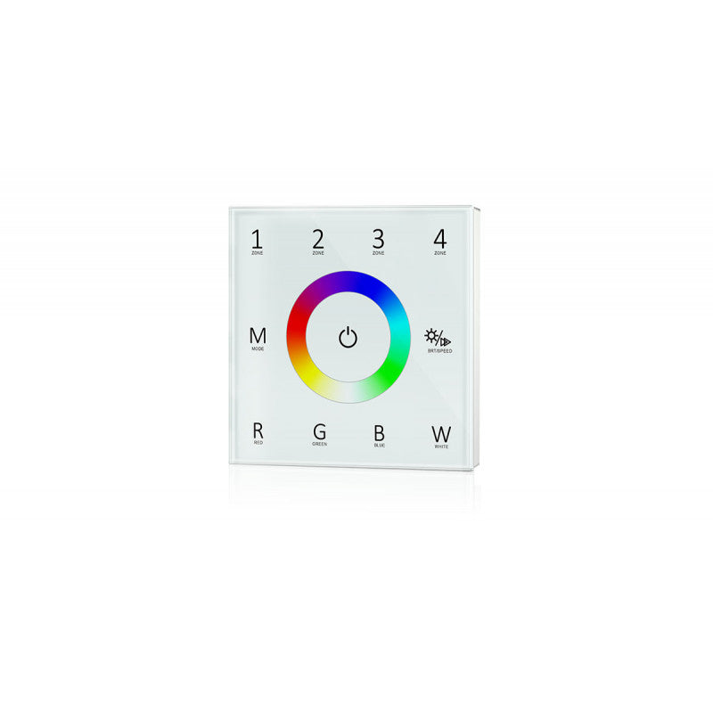 UPRISE LED RGB/RGBW TOUCH WALL PANEL 4 ZONE (WHITE) (ROUND DESIGN)