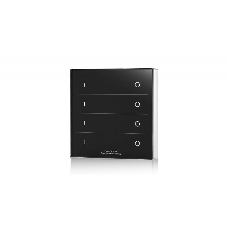 UPRISE LED SINGLE COLOUR TOUCH WALL PANEL 4 ZONE (BLACK)