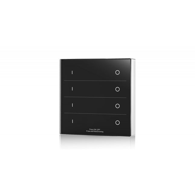 UPRISE LED SINGLE COLOUR TOUCH WALL PANEL 4 ZONE (BLACK)