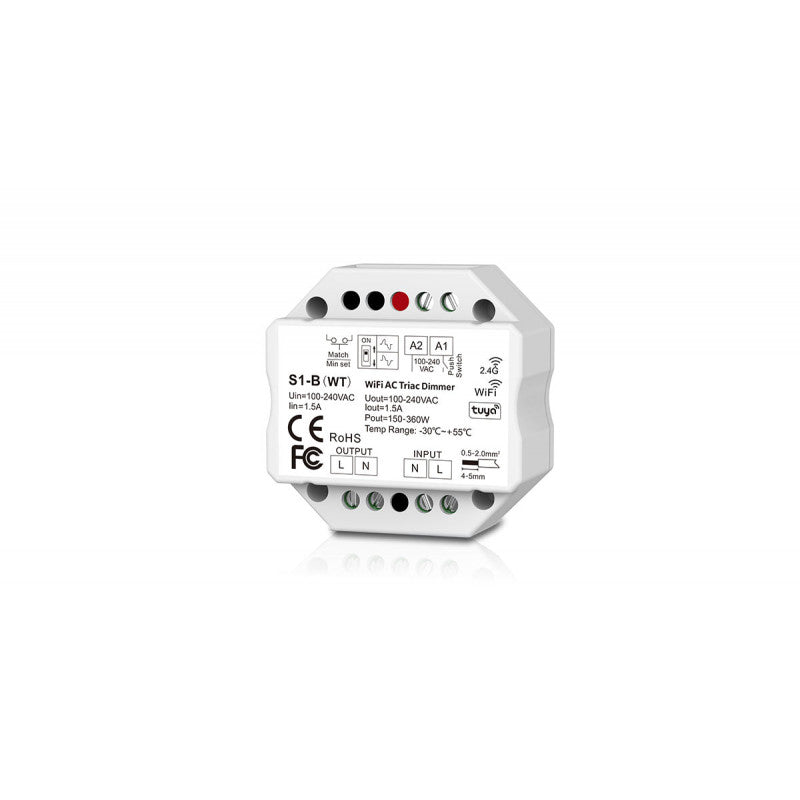 UPRISE LED TRIAC RF, WIFI AND SMART APP LED DIMMER MODULE AC PHASE-CUT (WHITE)