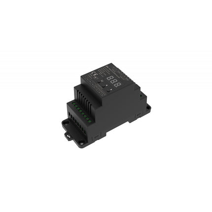 UPRISE LED UNIVERSAL CONSTANT VOLTAGE DMX LED CONTROLLER - DIN RAIL MOUNT 12-24VDC (BLACK)